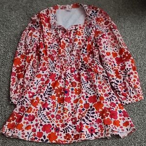 Chic Floral Dress in Pink and Red